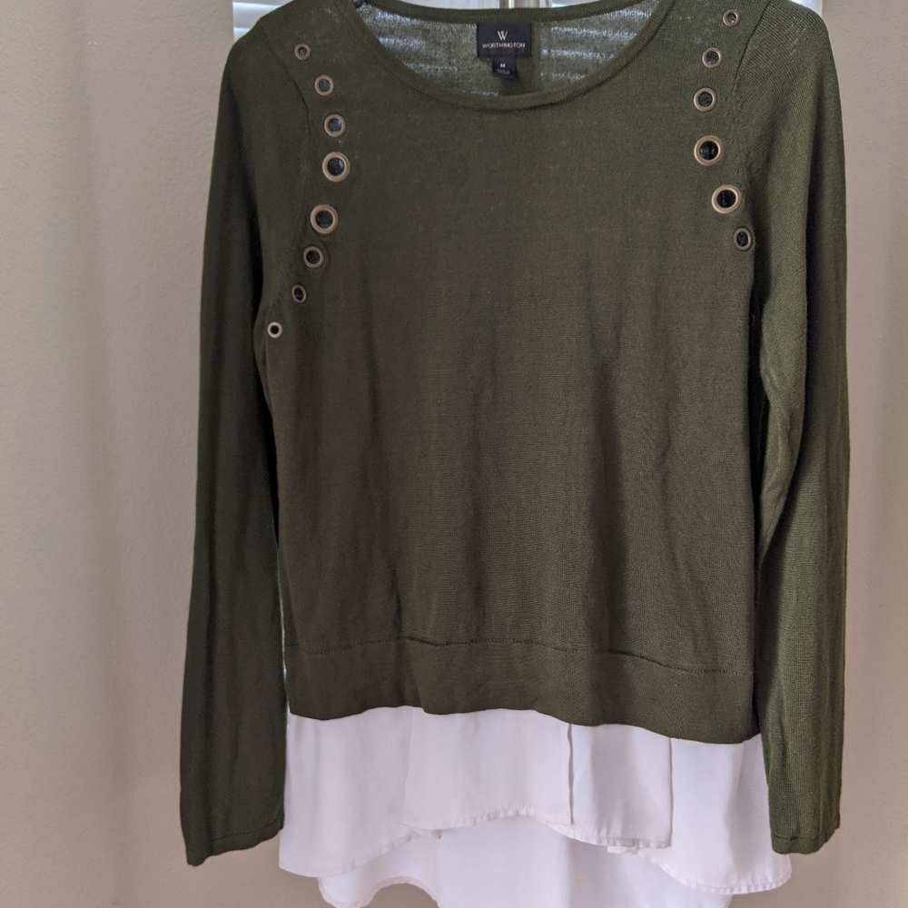 WORTHINGTON knitted shirt top